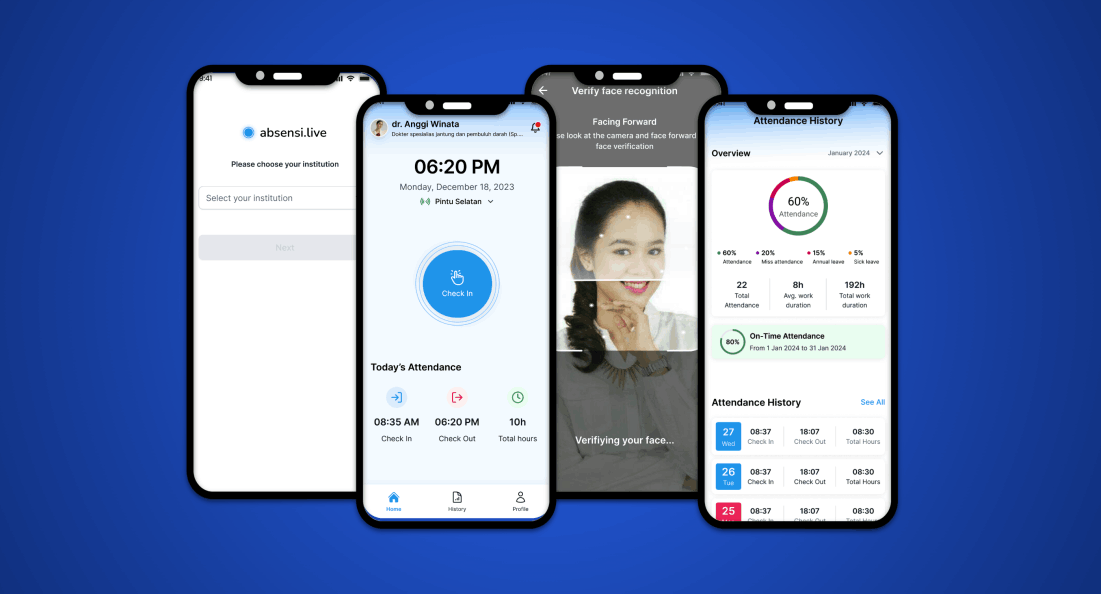 absensi.live Mobile App for Employees